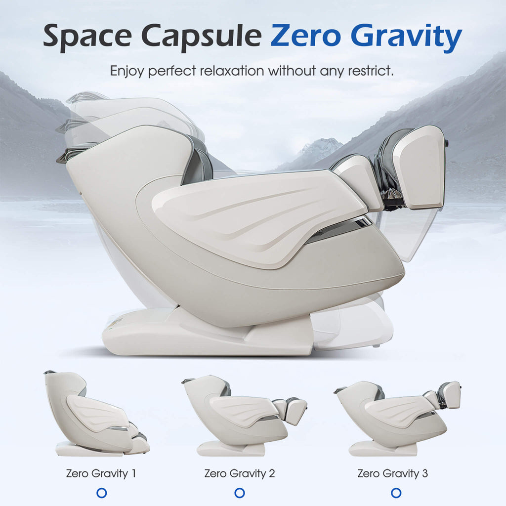 Bosscare Premium Full Body Zero Gravity Massage Chair With AI Voice And App Control Gray SAK35970 Saksby - Zero Gravity