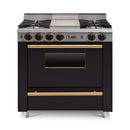 Chicago Brick Oven 36" All Gas Range With Open Burners SAKSBY - Black Brass View