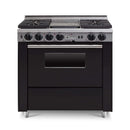 Chicago Brick Oven 36” Dual-Fuel Self-Cleaning Convection Range With Sealed Burners SAKSBY - Black Regular View