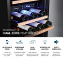 EDGESTAR 101 Bottle Capacity Built In Dual Zone Wine Cooler, 24" (SAK92835)-SAKSBY