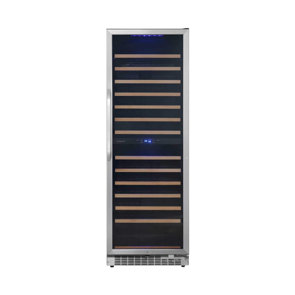 EDGESTAR 141 Bottle Capacity Freestanding Dual Zone Wine Cooler With Interior Lighting, 24" (SAK49245)-SAKSBY