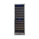 EDGESTAR 141 Bottle Capacity Freestanding Dual Zone Wine Cooler With Interior Lighting, 24" (SAK49245)-SAKSBY