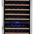 EDGESTAR 141 Bottle Capacity Freestanding Dual Zone Wine Cooler With Interior Lighting, 24" (SAK49245)-SAKSBY