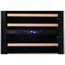 EDGESTAR 141 Bottle Capacity Freestanding Dual Zone Wine Cooler With Interior Lighting, 24" (SAK49245)-SAKSBY