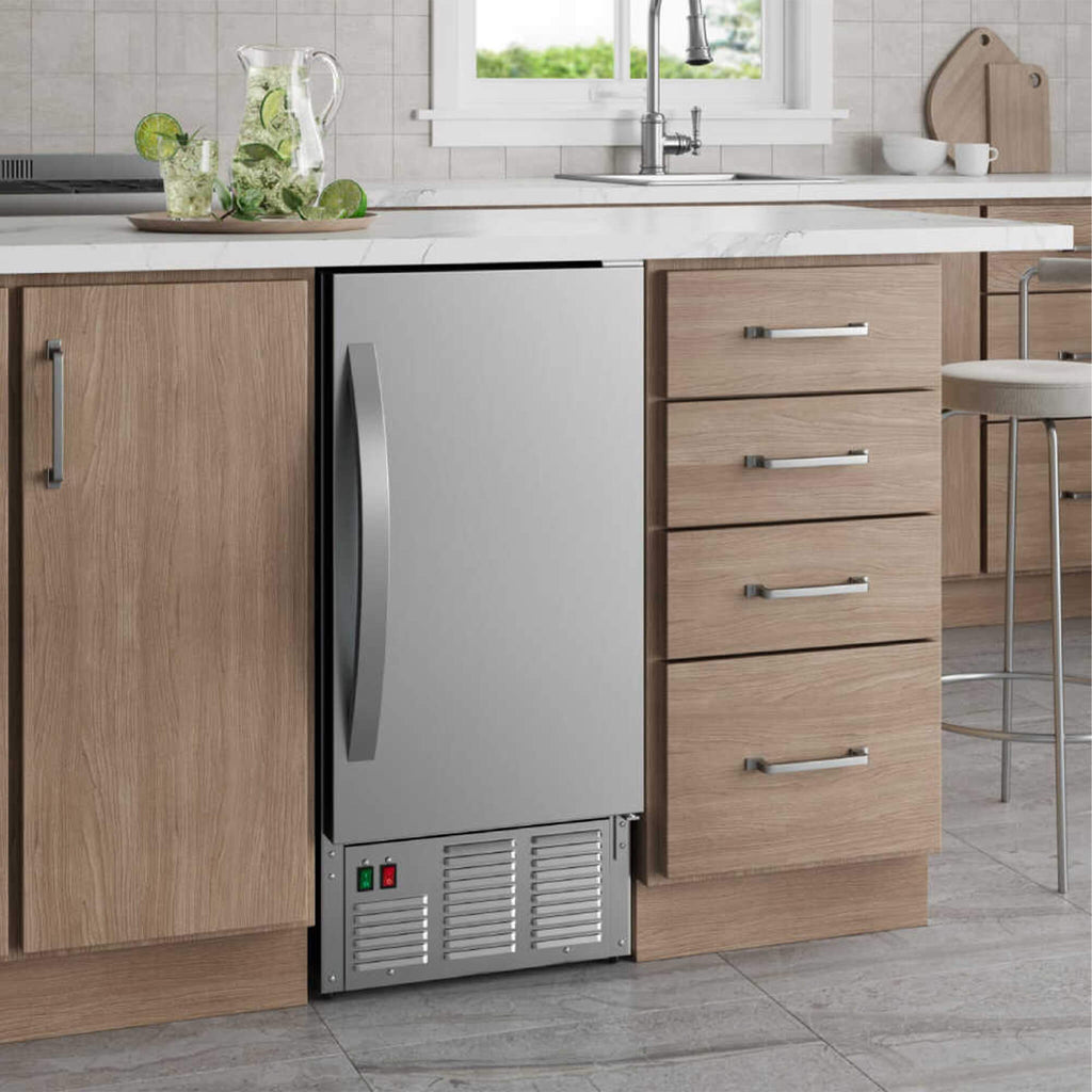 EDGESTAR 15" Outdoor Undercounter Ice Maker With 50 Pounds Daily Ice Production (SAK847200-SAKSBY