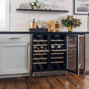 EDGESTAR 30" Wide 56 Bottle Capacity Built In French Door Wine Cooler With Door Locks (SAK56381)-SAKSBY