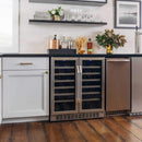 EDGESTAR 30" Wide 56 Bottle Capacity Built In French Door Wine Cooler With Door Locks (SAK56381)-SAKSBY