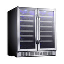 EDGESTAR 30" Wide 56 Bottle Capacity Built In French Door Wine Cooler With Door Locks (SAK56381)-SAKSBY