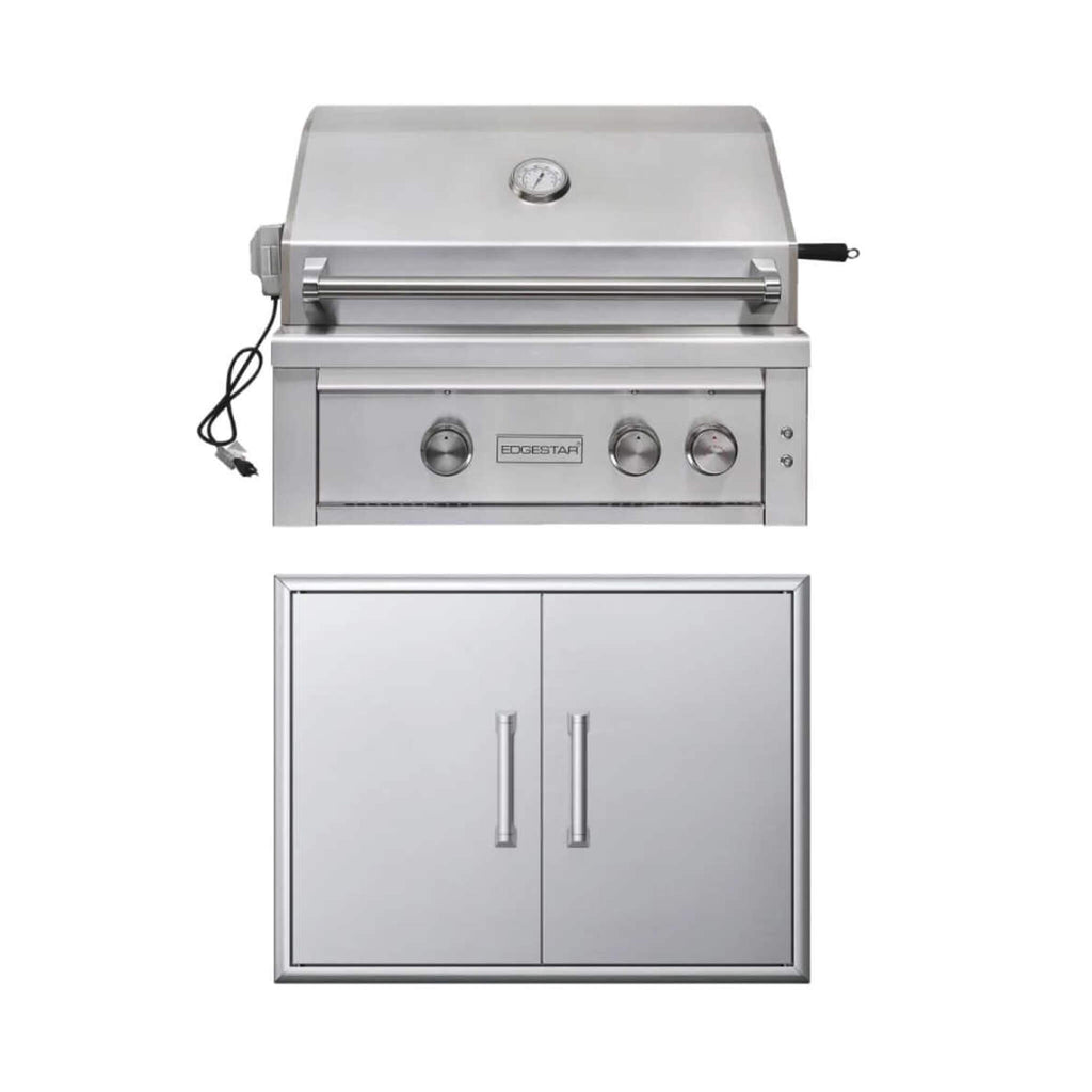 EDGESTAR 60K BTU 30" Natural Gas Built-In Grill With Lighted Grill Area and Double Access Doors (SAK82568)-SAKSBY