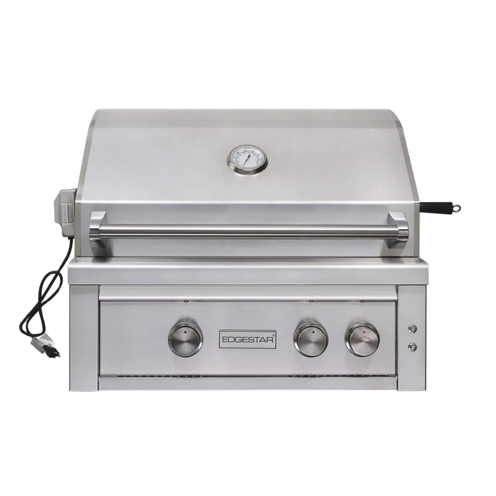 EDGESTAR 60K BTU Natural Gas Outdoor Built In Grill With Rotisserie And LED Lighting, 30" (SAK52871)-SAKSBY