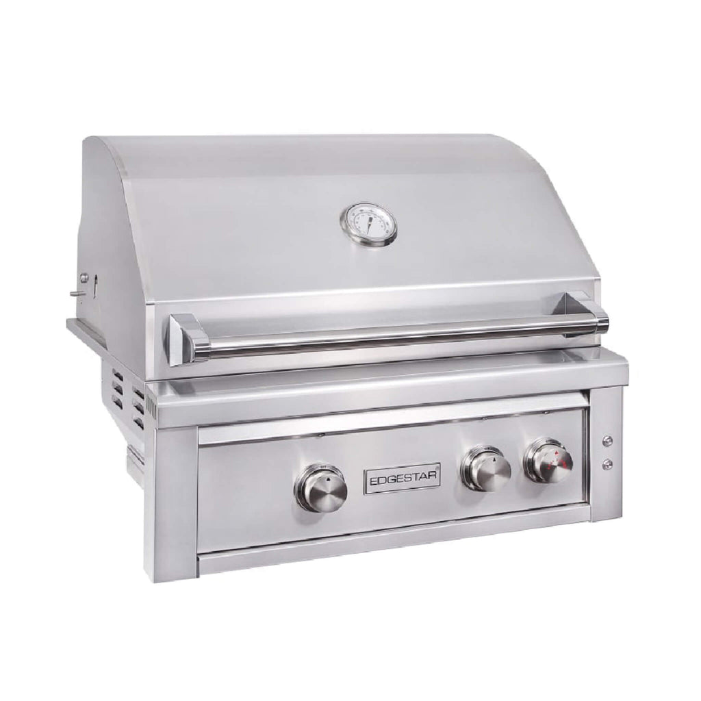 EDGESTAR 60K BTU Natural Gas Outdoor Built In Grill With Rotisserie And LED Lighting, 30" (SAK52871)-SAKSBY