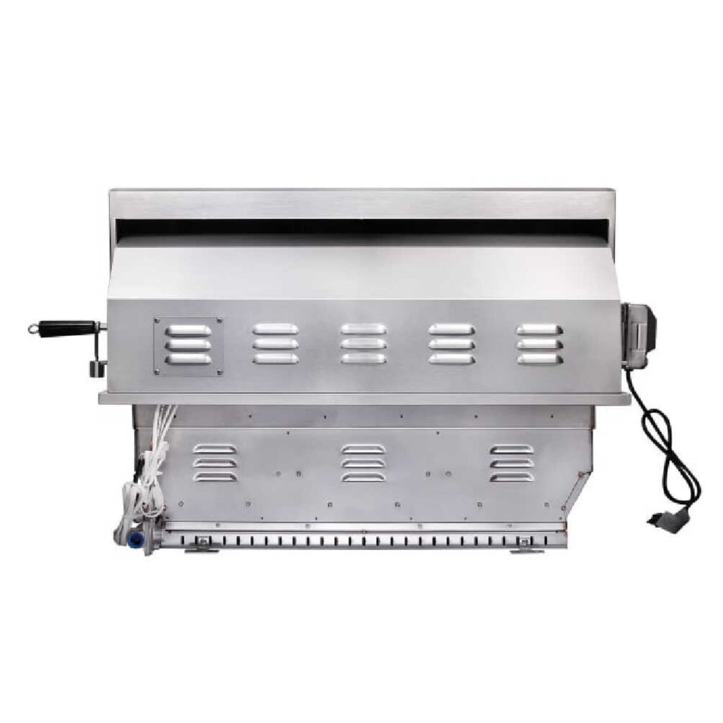 EDGESTAR 89000 BTU 36" Natural Gas Freestanding Lighting Knobs Grill Cart With Rotisserie (SAK12573)-SAKSBY