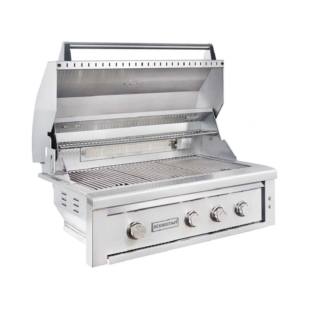 EDGESTAR 89000 BTU 36" Natural Gas Freestanding Lighting Knobs Grill Cart With Rotisserie (SAK12573)-SAKSBY