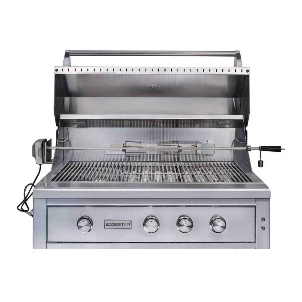 EDGESTAR 89000 BTU 42" Wide Natural Gas Free Standing Grill Cart With Rotisserie And Lighted Knobs (SAK56935)-SAKSBY