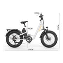 EKX L1 1000W 48V/15.6AH Electric Mountain Electric Bike (SAK27491) SAKSBY - Dimension View