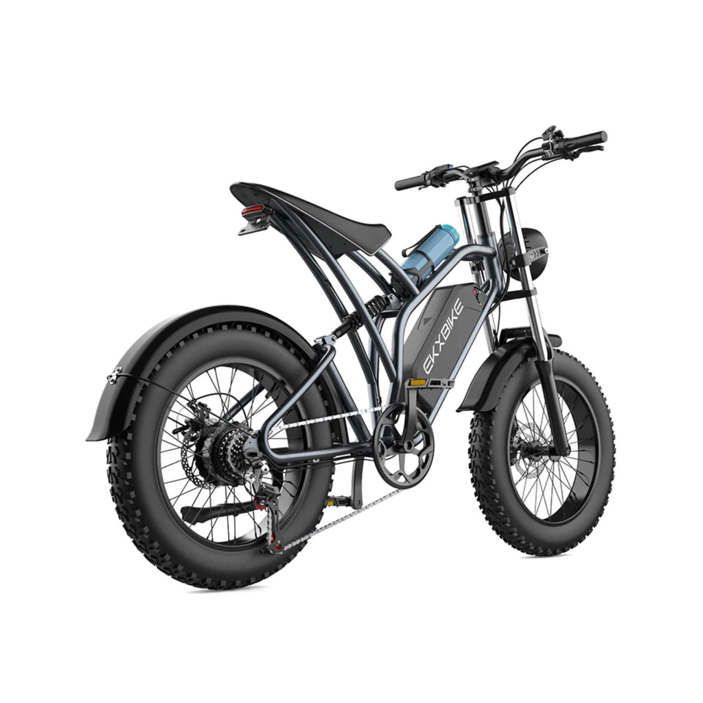 EKX T1 1000W 48V/20AH Electric Mountain EBike With 20" Fat Tires (SAK58340) SAKSBY - Back Right View