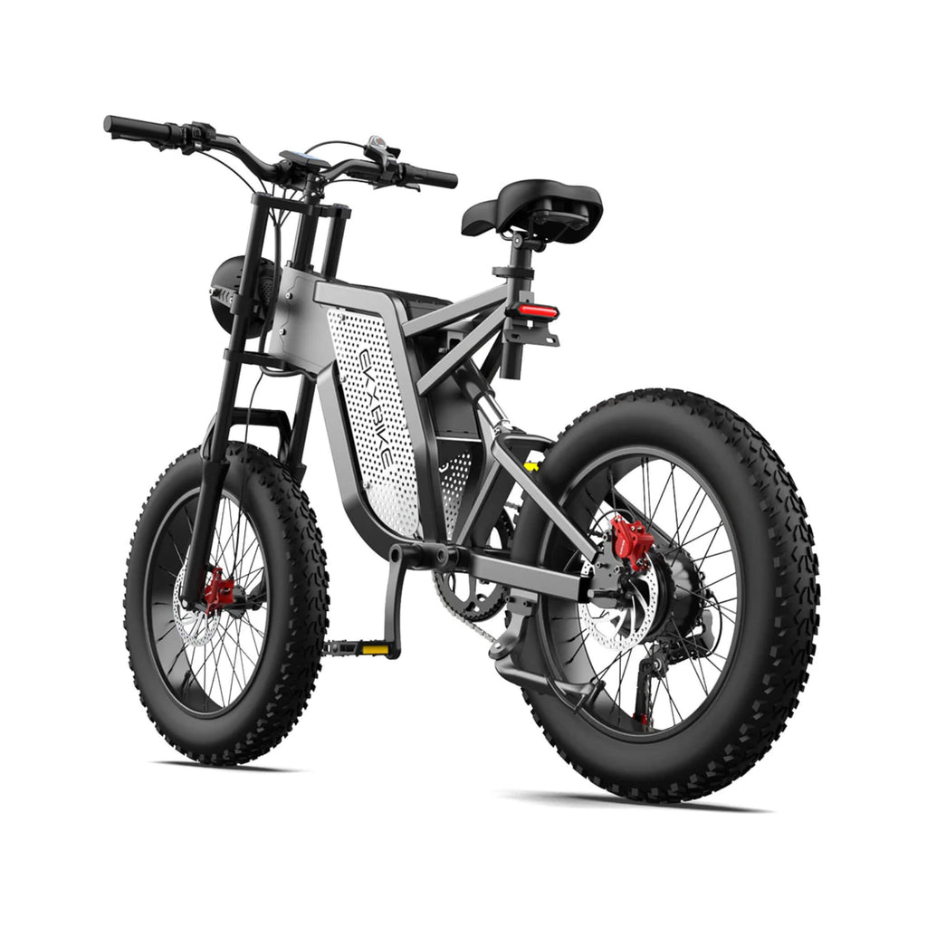 EKX X20 2000W 48V/35AH Electric Bike Mountain Moped Ebike With 20" Fat Tire (SAK31682) SAKSBY - Back Left View