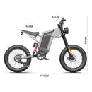 EKX X21 ADULTS 2000W 48V/35AH Electric Mountain Off-Road Dirt Bike (SAK92745) SAKSBY - Dimension View