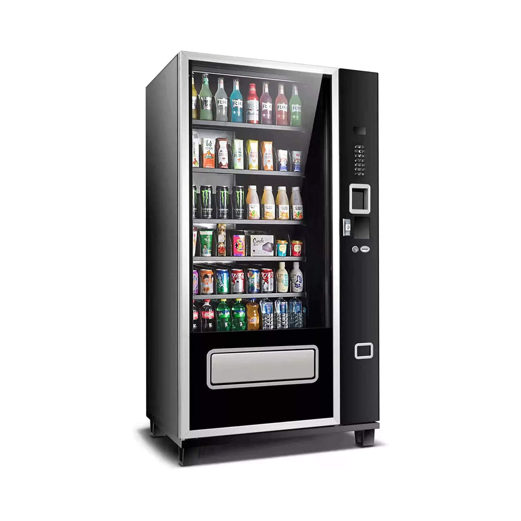 EPX 6ft Snacks And Drinks Combo Vending Machine With Dual Zone Refrigeration And Bill Acceptor SAK47539 Saksby - Front Right View