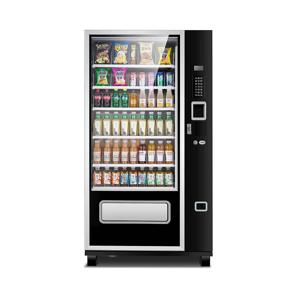 EPX 6ft Snacks And Drinks Combo Vending Machine With Dual Zone Refrigeration And Bill Acceptor SAK47539 Saksby - Front View