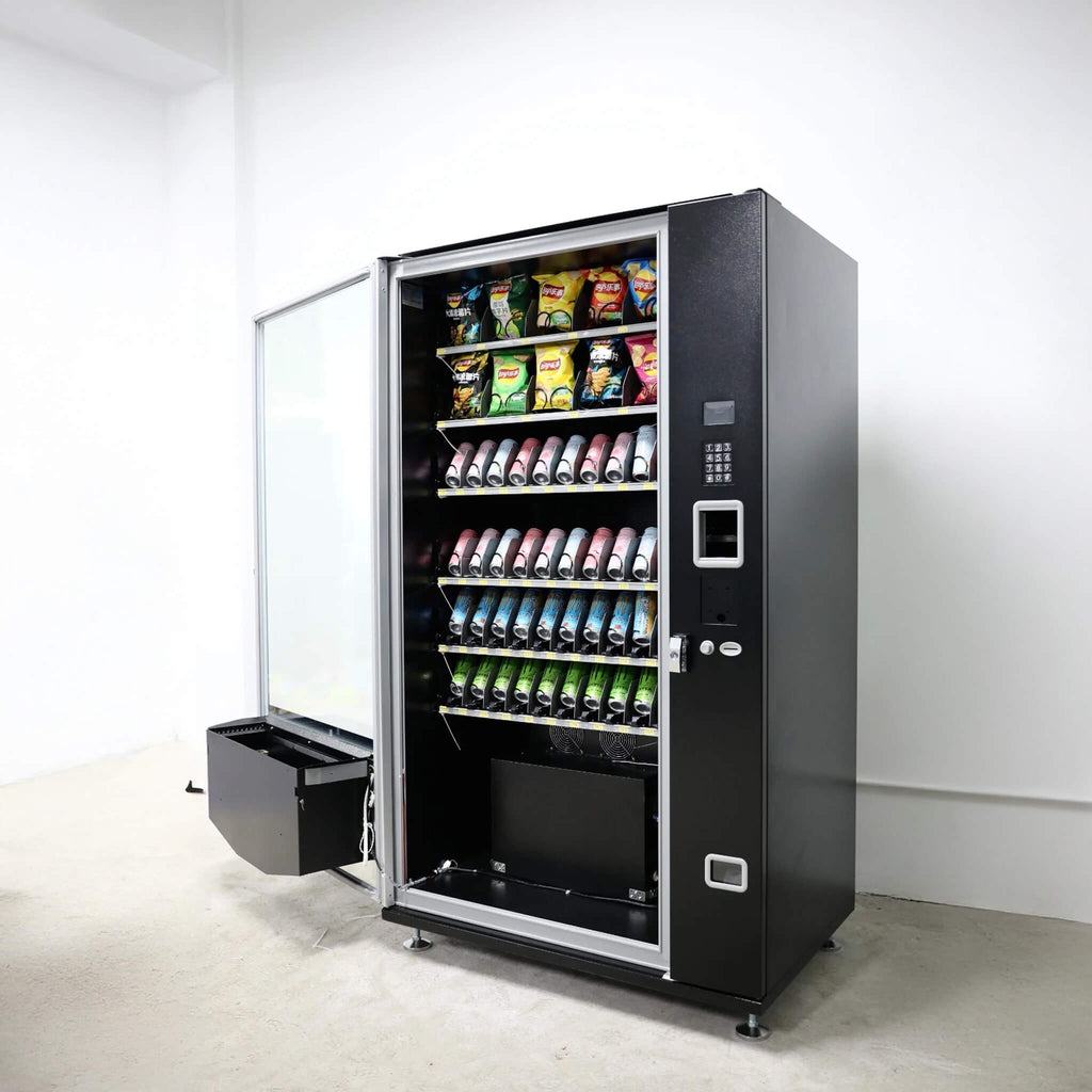 EPX Extra Large 6ft Snacks And Drinks Combo Vending Machine With Dual Zone Refrigeration And Bill Acceptor EP G660 SAK12960 Saksby - Lifestyle With Door Opened