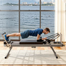 Extra Large Multi-Functional Pilates Reformer Machine With Dynamic Resistance Cords And Aerobic Rebounder, Black (SAK32879) - Saksby Wholesale - Indoor Lifestyle