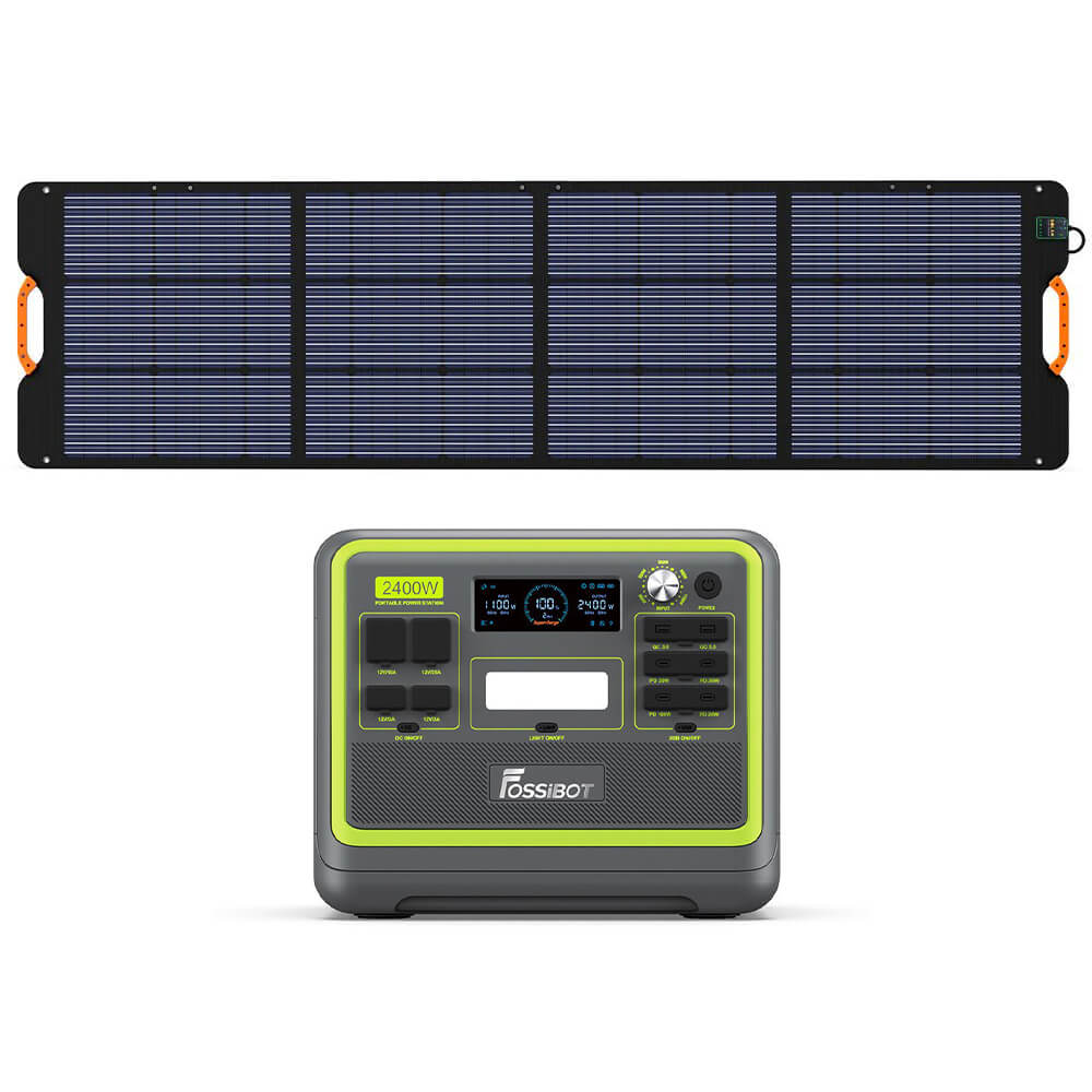 Fossibot F2400 + SP200 | Solar Generator Bundle Kit (SAK48174)