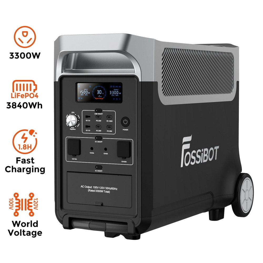 FOSSiBOT F3600 Portable Power Station With 2.2KW Input & 3.6KW Output Power (SAK51935) - SAKSBY.com - Portable Power Stations - SAKSBY.com