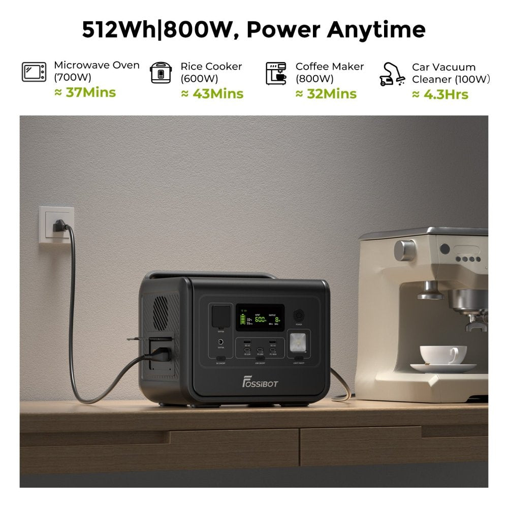FOSSiBOT F800 Portable Fast Charging Power Station With 8 Device Outputs (SAK58462) - SAKSBY.com - Portable Power Stations - SAKSBY.com