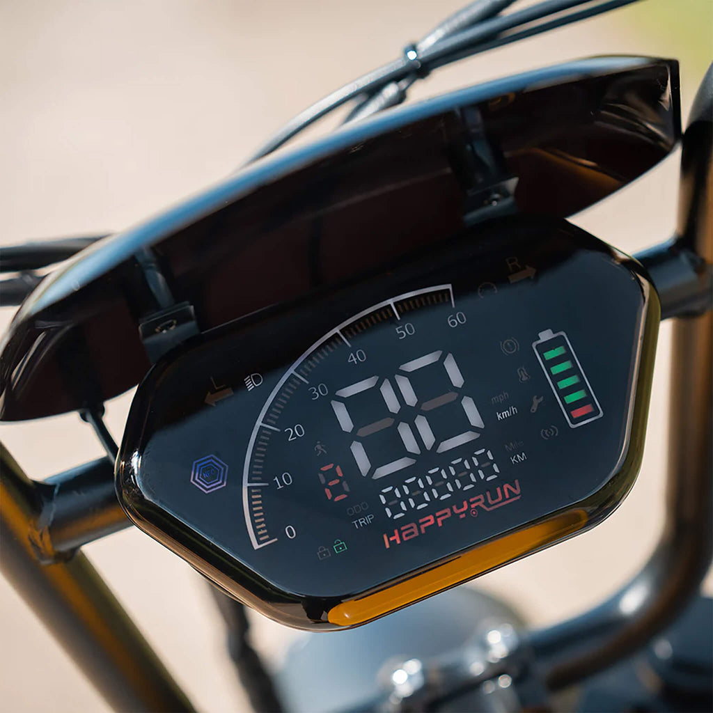 HappyRun G100 (G100 Pro) Long Distance Electric Fat Tire Bike Motorcycle (SAK95715)