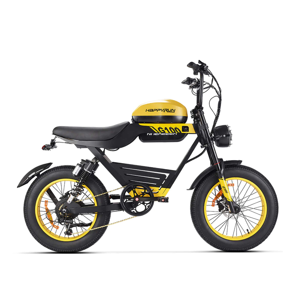 HappyRun G100 (G100 Pro) Long Distance Electric Fat Tire Bike Motorcycle (SAK95715)