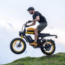 HappyRun G100 Pro Long-Distance Electric Bike Motorcycle 3000W (SAK95715) SAKSBY - Lifestyle with Man Standing