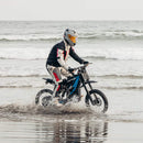 Happyrun G300 Pro Electric Dirt Bike (SAK27360) Saksby - Blue With Man Riding in Water