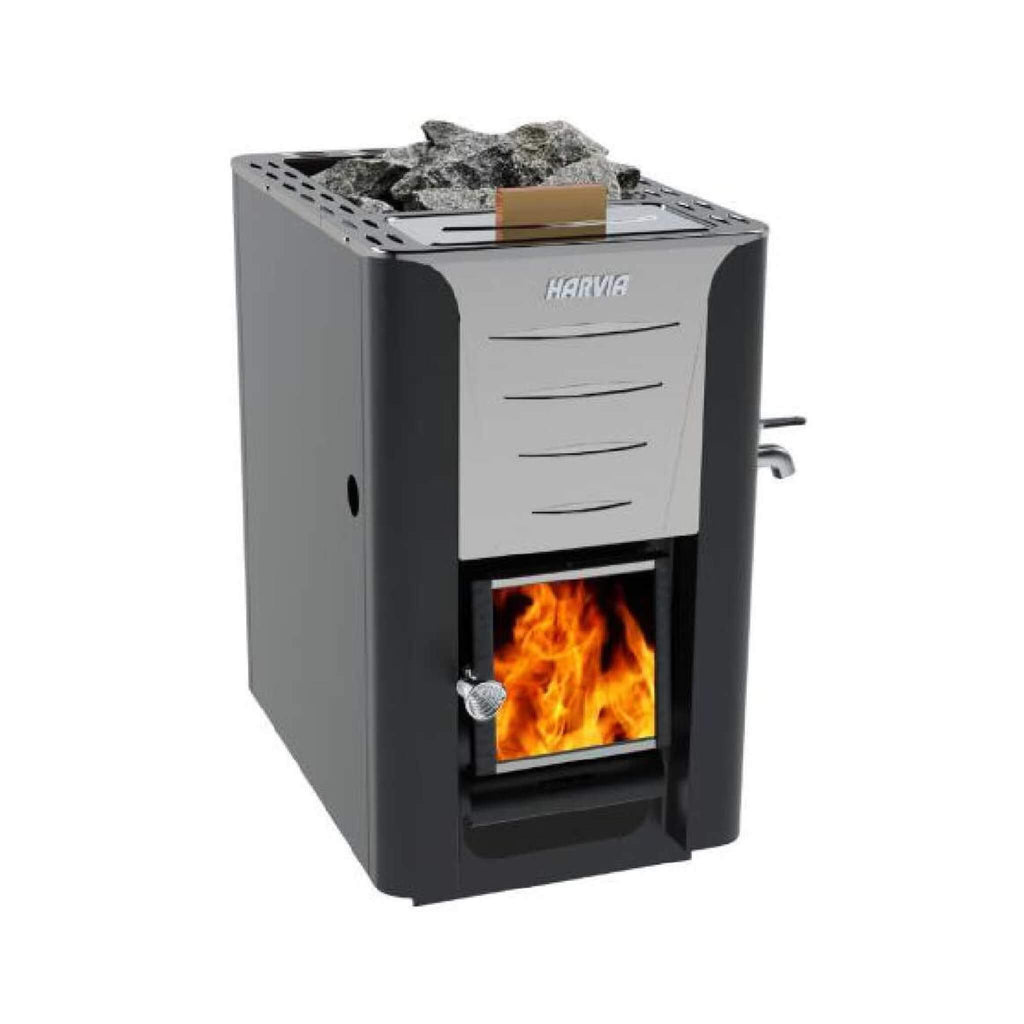 HARVIA 20 ES Pro Wood Sauna Stove with Water Tank, 24.1kW (SAK48251) - SAKSBY