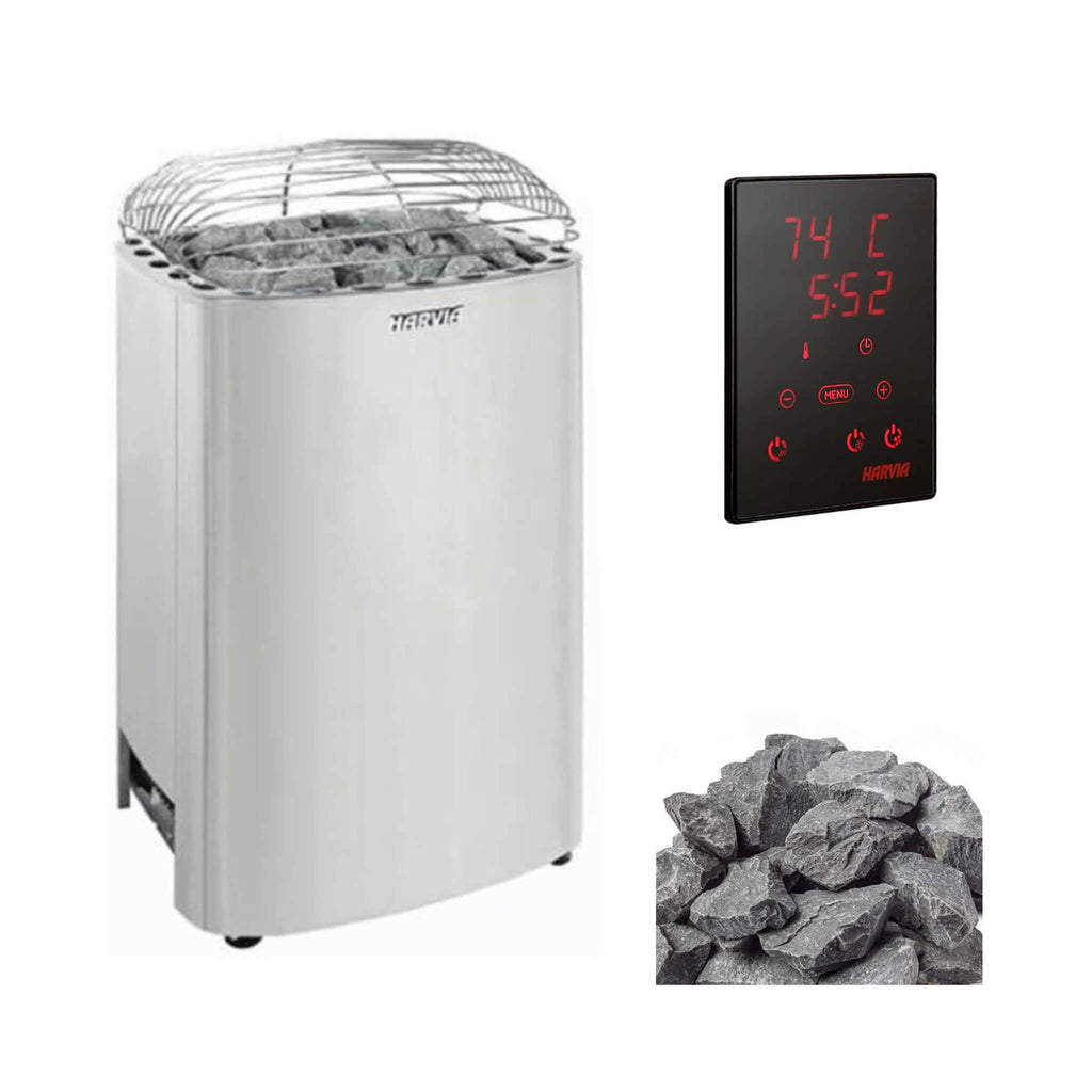 Harvia Club Deluxe Stainless Steel Electric Sauna Heater - SAK27619 - Bundle