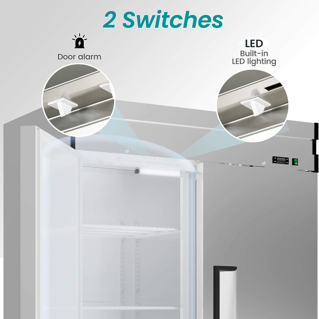 Heavy Duty 54 Inch 2-Door Stainless Steel Commercial Freezer With OmniSmart Temperature Control (SAK911765) - Saksby Wholesale - Switches