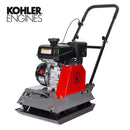 Heavy Duty 6HP Industrial Gas-Powered Quad Clean Vibratory Plate Dirt Soil Road Compactor (SAK97512) SAKSBY - Front Left Corner View With Kohler Engines View