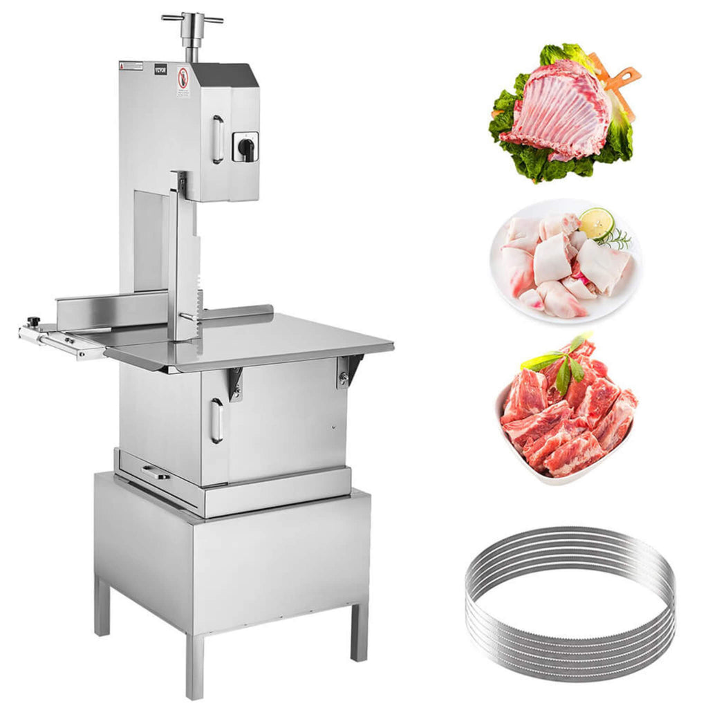 Heavy Duty Commercial Electric Meat Bone Saw Cutting Band Machine With 6 Saw Blades, 2200W (SAK91753) SAKSBY - Features View
