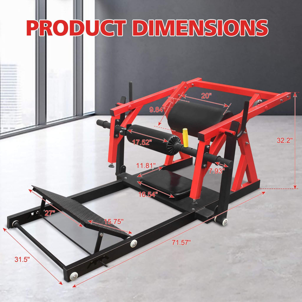 Heavy Duty Hip Thrust Bridge Exercise Machine With Weight Holders (SAK72833) - Saksby Wholesale - Dimensions