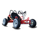Heming HM-GK200A 4-Stroke Single Cylinder 2WD Gas-Powered Go-Kart (SAK21403) SAKSBY - Red Front-Right Ground View on White Background