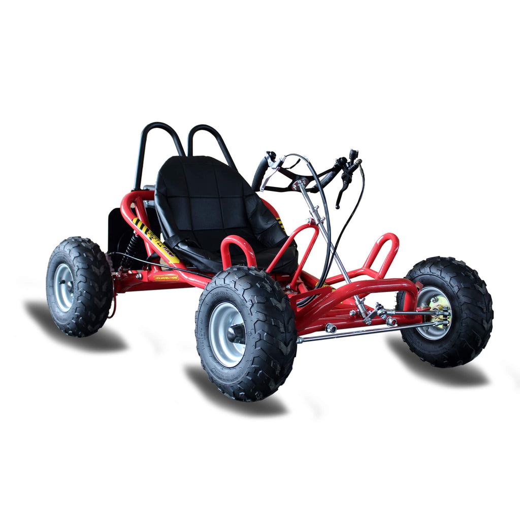 Heming HM-GK200A 4-Stroke Single Cylinder 2WD Gas-Powered Go-Kart (SAK21403) SAKSBY - Red Front-Right View on White Background
