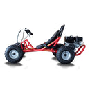 Heming HM-GK200A 4-Stroke Single Cylinder 2WD Gas-Powered Go-Kart (SAK21403) SAKSBY - Red Left-Side View on White Background