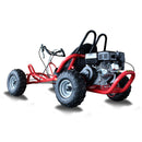 Heming HM-GK200A 4-Stroke Single Cylinder 2WD Gas-Powered Go-Kart (SAK21403) SAKSBY - Red Rear-Left View on White Background