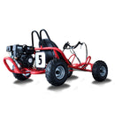 Heming HM-GK200A 4-Stroke Single Cylinder 2WD Gas-Powered Go-Kart (SAK21403) SAKSBY - Red Rear-Right Corner View on White Background