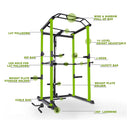 IFast Adjustable Home Gym Power Cage Squat Rack With Pull Up Bar Barbell Rack 1000lbs SAK12649 Saksby - Features