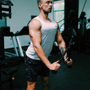IFast Adjustable Home Gym Power Cage Squat Rack With Pull Up Bar Barbell Rack 1000lbs SAK12649 Saksby - Man Using Machine
