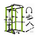 IFast Adjustable Home Gym Power Cage Squat Rack With Pull Up Bar Barbell Rack 1000lbs SAK12649 Saksby - With Accessories