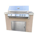 KOKOMO Fiji 4 Burner Built In BBQ Island Outdoor Kitchen (SAK92384)-SAKSBY