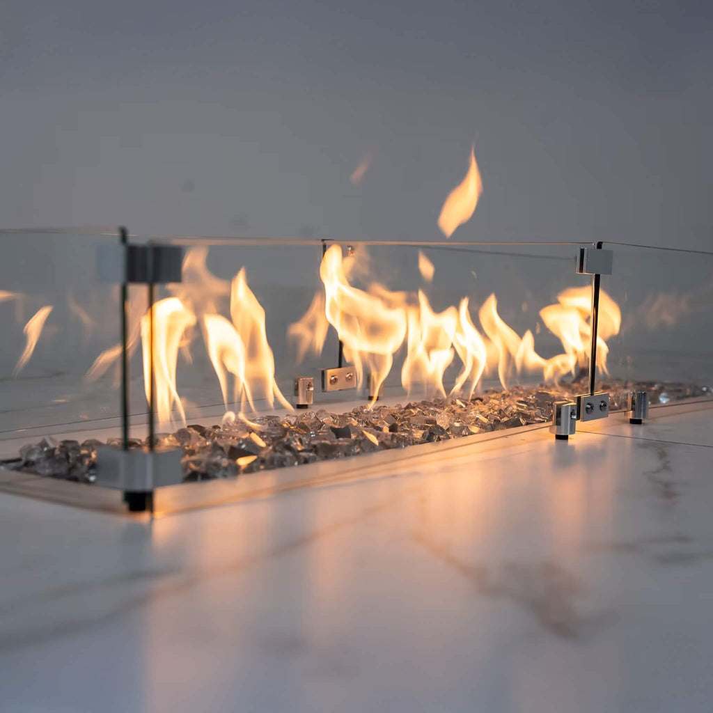 Kokomo Grills Baja BBQ Island With LEDs Built In BBQ And Refrigerator SAK85739 - Fire Burner
