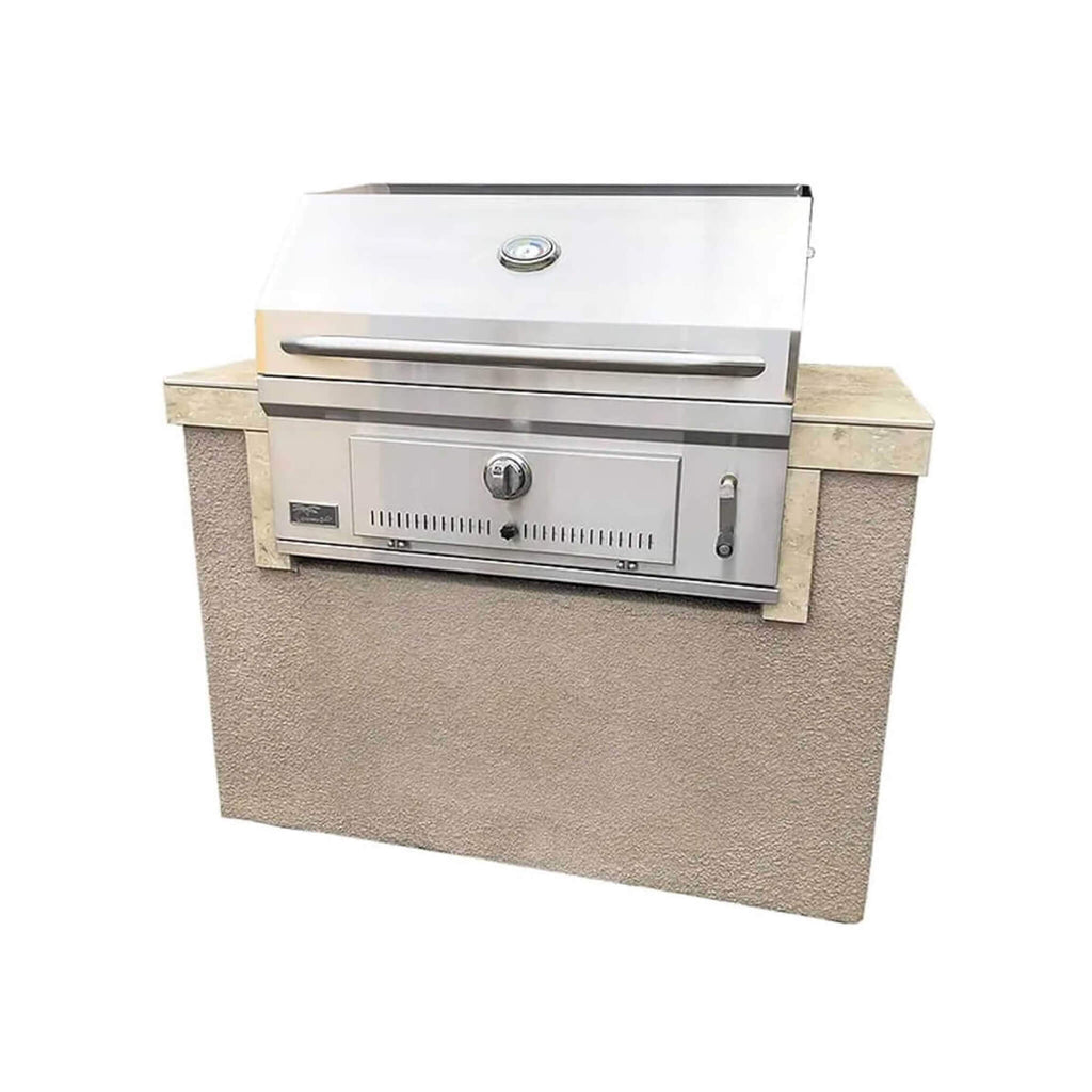 Kokomo Grills St Martin Charcoal Outdoor BBQ Island SAK21098 - Front View On White Background
